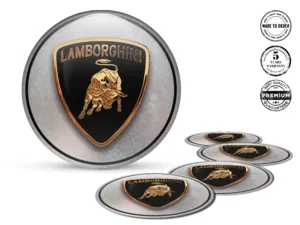 Lamborghini Domed Emblem Design Resin Wheel Logos